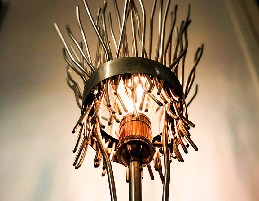 Photos réalisation d'une Lampe par Florentin Lavigne Création