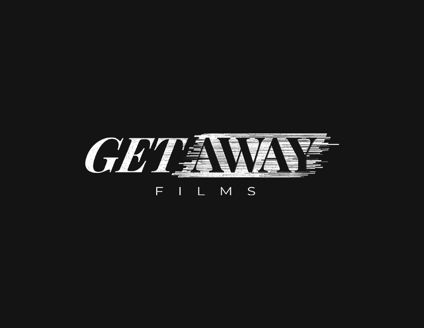 Logo Getaway version blanche sur fond noir