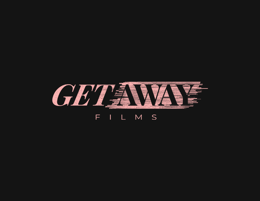 Logo Getaway version rose sur fond noir