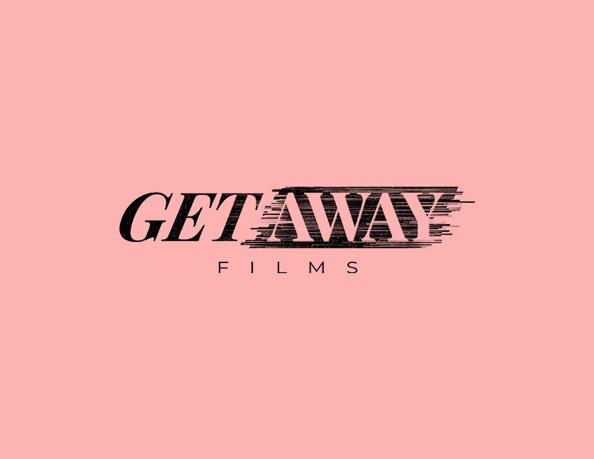 Logo Getaway version noir sur fond rose